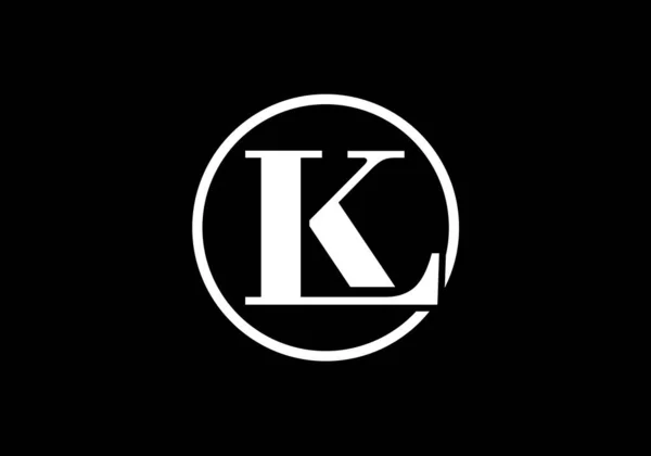 初始字母L K标志设计向量模板 Lk字母标志设计 — 图库矢量图片