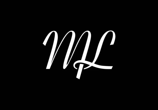 初始字母M L标志设计向量模板 Ml字母标志设计 — 图库矢量图片