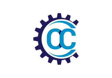 İlk Monogram Harf O C Logo Tasarım Vektör Şablonu. OC Harf Logosu Tasarımı