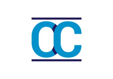 İlk Monogram Harf O C Logo Tasarım Vektör Şablonu. OC Harf Logosu Tasarımı