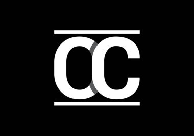 İlk Monogram Harf O C Logo Tasarım Vektör Şablonu. OC Harf Logosu Tasarımı