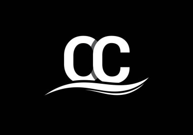 İlk Monogram Harf O C Logo Tasarım Vektör Şablonu. OC Harf Logosu Tasarımı