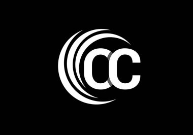 İlk Monogram Harf O C Logo Tasarım Vektör Şablonu. OC Harf Logosu Tasarımı