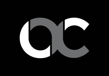 İlk Monogram Harf O C Logo Tasarım Vektör Şablonu. OC Harf Logosu Tasarımı