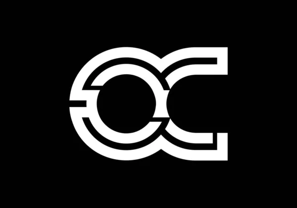 初期モノグラム文字O Cロゴデザインベクトルテンプレート Ocレターロゴデザイン — ストックベクタ
