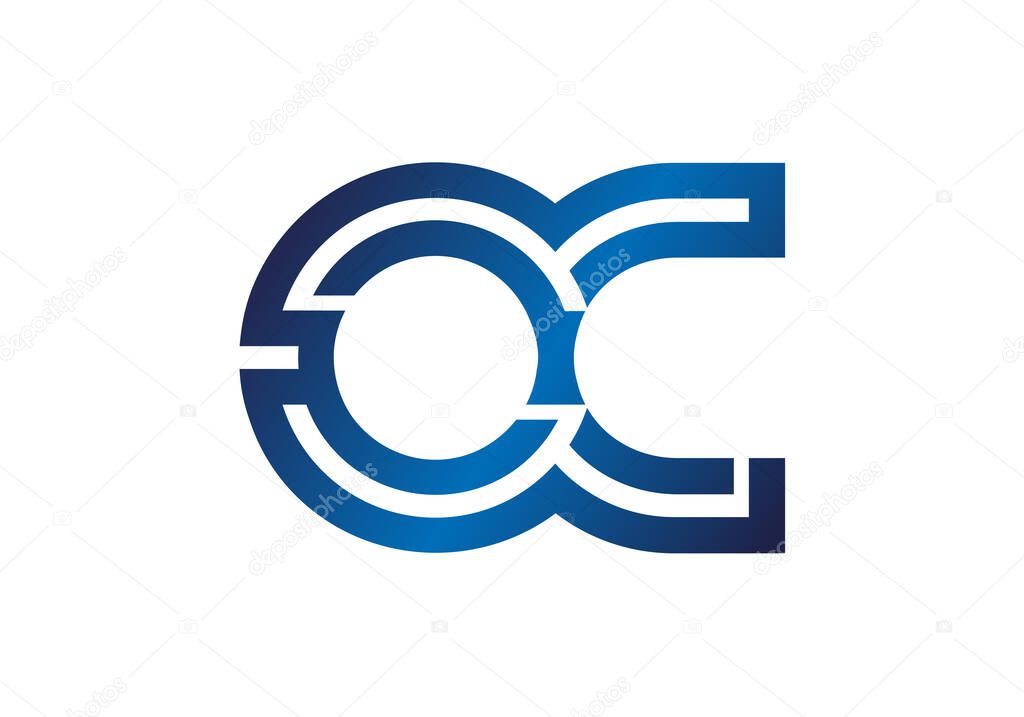 Initial Monogram Letter O C Logo Design Vector Template. OC Letter Logo Design