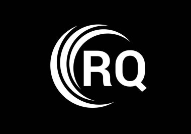 Baş Monogram Harf R Q Logo Tasarım Vektör Şablonu. RQ Harfi Logo Tasarımı
