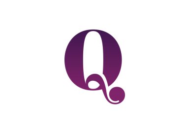 Baş Monogram Harf Q P Logo Tasarım Vektör Şablonu. QP Harf Logo Tasarımı