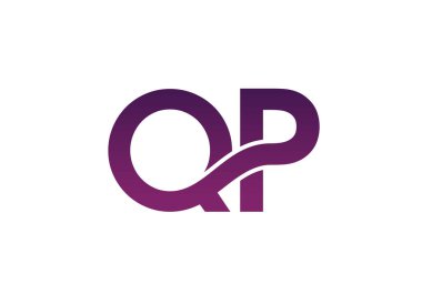 Baş Monogram Harf Q P Logo Tasarım Vektör Şablonu. QP Harf Logo Tasarımı
