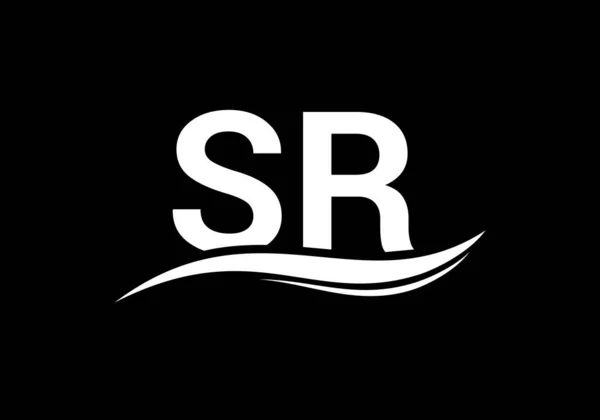 初始单字S R标志设计向量模板 Sr字母标志设计 — 图库矢量图片