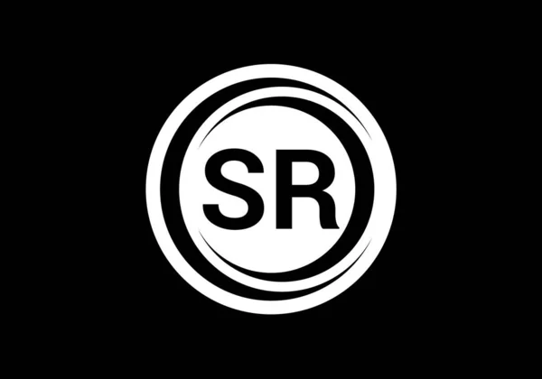 初始单字S R标志设计向量模板 Sr字母标志设计 — 图库矢量图片