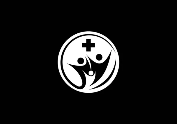 Sağlık Logosu Tasarım Şablonu Tıbbi Logo Işareti Sembolü — Stok Vektör
