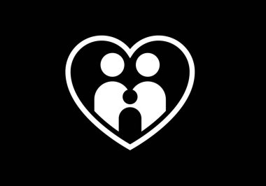 People Logo Şablonu, Sosyal medya ağı çalışanlarının logosunu bağla