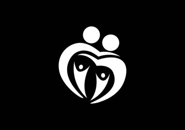 People Logo Şablonu, Sosyal medya ağı çalışanlarının logosunu bağla