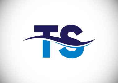 İlk Monogram Harf T S Logo Tasarım Vektör Şablonu. Şirket İş Kimliği için Grafik Alfabesi Sembolü