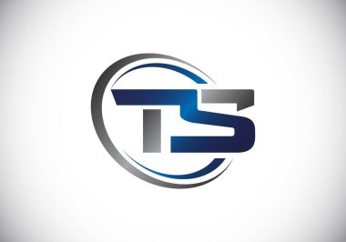 İlk Monogram Harf T S Logo Tasarım Vektör Şablonu. Şirket İş Kimliği için Grafik Alfabesi Sembolü