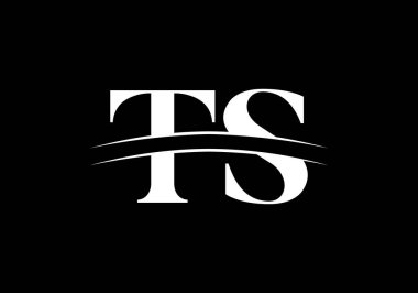 İlk Monogram Harf T S Logo Tasarım Vektör Şablonu. Şirket İş Kimliği için Grafik Alfabesi Sembolü
