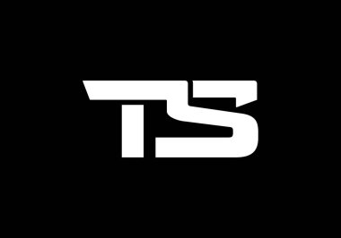 İlk Monogram Harf T S Logo Tasarım Vektör Şablonu. Şirket İş Kimliği için Grafik Alfabesi Sembolü