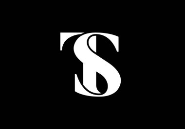 İlk Monogram Harf T S Logo Tasarım Vektör Şablonu. Şirket İş Kimliği için Grafik Alfabesi Sembolü