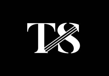 İlk Monogram Harf T S Logo Tasarım Vektör Şablonu. Şirket İş Kimliği için Grafik Alfabesi Sembolü