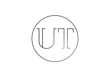 İlk Monogram Mektup U T Logo Tasarım Vektör Şablonu. Şirket İş Kimliği için Grafik Alfabesi Sembolü