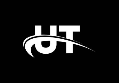 İlk Monogram Mektup U T Logo Tasarım Vektör Şablonu. Şirket İş Kimliği için Grafik Alfabesi Sembolü