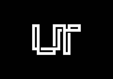 İlk Monogram Mektup U T Logo Tasarım Vektör Şablonu. Şirket İş Kimliği için Grafik Alfabesi Sembolü
