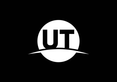 İlk Monogram Mektup U T Logo Tasarım Vektör Şablonu. Şirket İş Kimliği için Grafik Alfabesi Sembolü