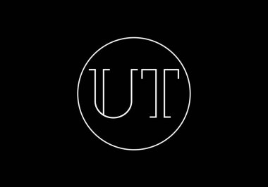 İlk Monogram Mektup U T Logo Tasarım Vektör Şablonu. Şirket İş Kimliği için Grafik Alfabesi Sembolü