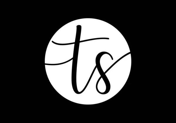 初始字母T S标志设计向量模板 Ts信标设计 — 图库矢量图片