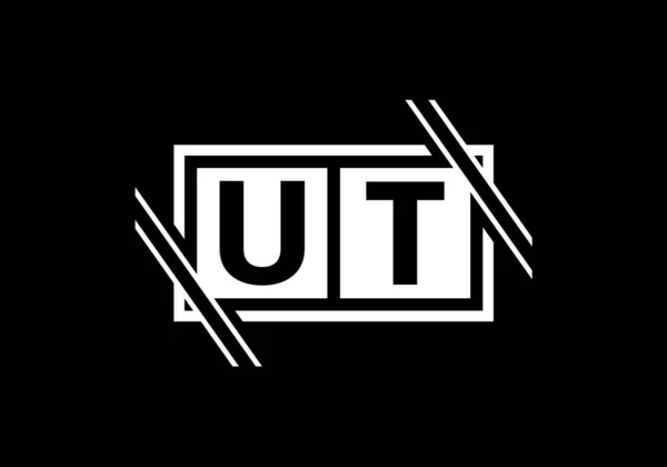 初期の文字U Tロゴデザインベクトルテンプレート Letter Logo Design — ストックベクタ