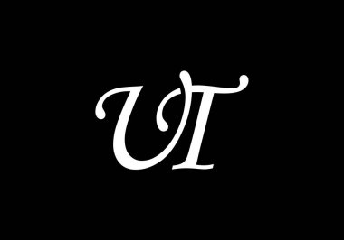İlk Monogram Mektup U T Logo Tasarım Vektör Şablonu. Şirket İş Kimliği için Grafik Alfabesi Sembolü