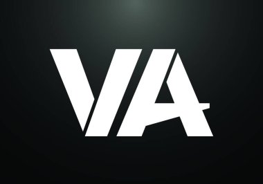 İlk Monogram Harf V A Logo Tasarım Vektör Şablonu. Şirket İş Kimliği için Grafik Alfabesi Sembolü