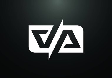 İlk Monogram Harf V A Logo Tasarım Vektör Şablonu. Şirket İş Kimliği için Grafik Alfabesi Sembolü