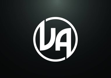İlk Monogram Harf V A Logo Tasarım Vektör Şablonu. Şirket İş Kimliği için Grafik Alfabesi Sembolü