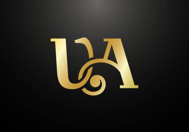 İlk Monogram Harf V A Logo Tasarım Vektör Şablonu. Şirket İş Kimliği için Grafik Alfabesi Sembolü