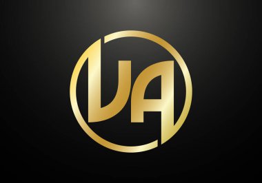 İlk Monogram Harf V A Logo Tasarım Vektör Şablonu. Şirket İş Kimliği için Grafik Alfabesi Sembolü