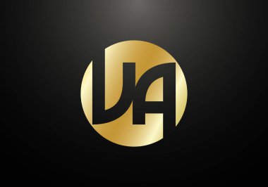 İlk Monogram Harf V A Logo Tasarım Vektör Şablonu. Şirket İş Kimliği için Grafik Alfabesi Sembolü