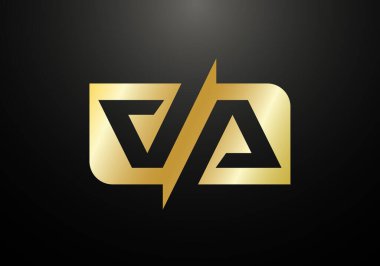İlk Monogram Harf V A Logo Tasarım Vektör Şablonu. Şirket İş Kimliği için Grafik Alfabesi Sembolü