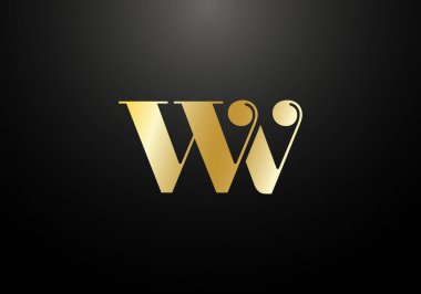 İlk Monogram Harf W V Logo Tasarım Vektör Şablonu. Şirket İş Kimliği için Grafik Alfabesi Sembolü