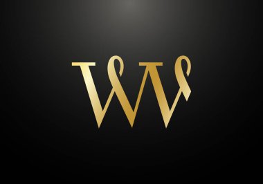 İlk Monogram Harf W V Logo Tasarım Vektör Şablonu. Şirket İş Kimliği için Grafik Alfabesi Sembolü