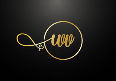 İlk Monogram Harf W V Logo Tasarım Vektör Şablonu. Şirket İş Kimliği için Grafik Alfabesi Sembolü
