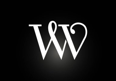 İlk Monogram Harf W V Logo Tasarım Vektör Şablonu. Şirket İş Kimliği için Grafik Alfabesi Sembolü