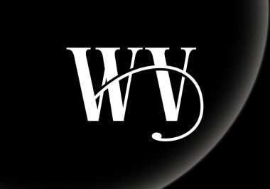 İlk Monogram Harf W V Logo Tasarım Vektör Şablonu. Şirket İş Kimliği için Grafik Alfabesi Sembolü