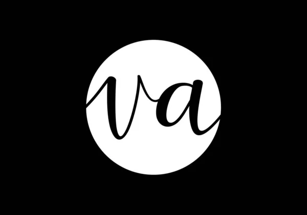 初期のモノグラム文字Vロゴデザインベクトルテンプレート Vaレターロゴデザイン — ストックベクタ