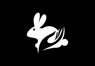 Tavşan Simgesi Logosu Tasarımı - 124; Yaratıcı Tavşan Logosu Tasarımı