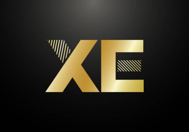 İlk Monogram Mektup V E Logo Tasarım Vektör Şablonu. Şirket İş Kimliği için Grafik Alfabesi Sembolü