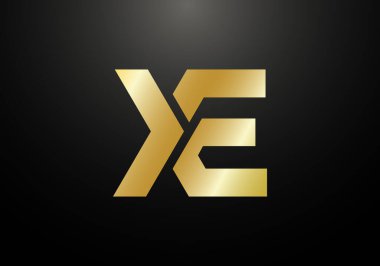 İlk Monogram Mektup V E Logo Tasarım Vektör Şablonu. Şirket İş Kimliği için Grafik Alfabesi Sembolü