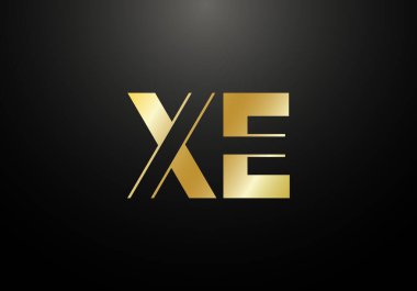 İlk Monogram Mektup V E Logo Tasarım Vektör Şablonu. Şirket İş Kimliği için Grafik Alfabesi Sembolü