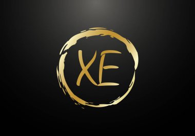 İlk Monogram Mektup V E Logo Tasarım Vektör Şablonu. Şirket İş Kimliği için Grafik Alfabesi Sembolü